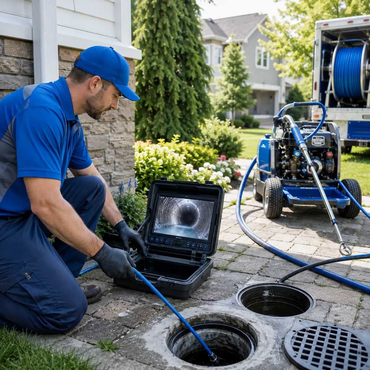 Outdoor drain cleaning professionals serving New Melle, MO