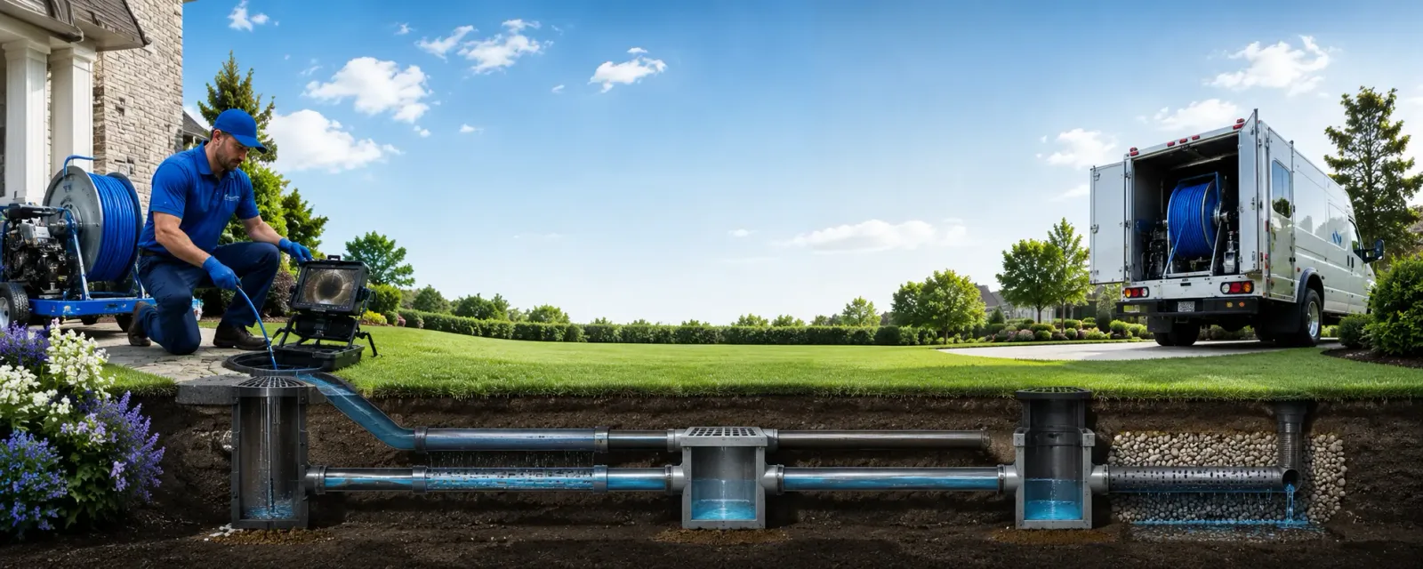 Outdoor drain cleaning information for New Melle, MO
